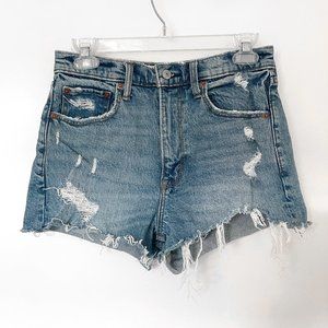 Abercrombie & Fitch Distressed Denim High Rise Mom Short –Size 2